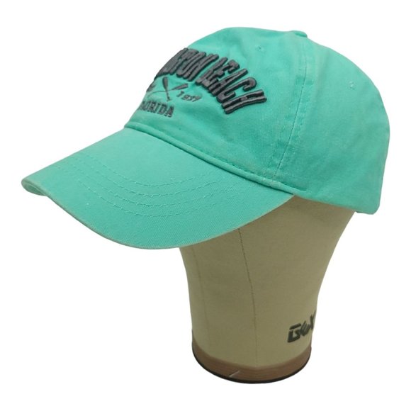 Lucky 7 Ft. Walton Beach 3D Embroidered Distressed Strapback Cap Beach Hat Blue - Picture 3 of 13